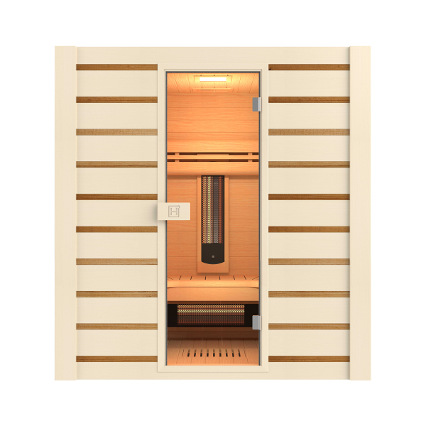 Sauna d'intérieur hybride (traditionnel + infrarouge) Combi 4 places - Holl's