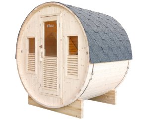 Sauna d'extérieur tonneau traditionnel vapeur Gaïa Bella 3 places - Holl's