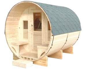 Sauna d'extérieur tonneau traditionnel vapeur Gaïa Luna 3 places - Holl's