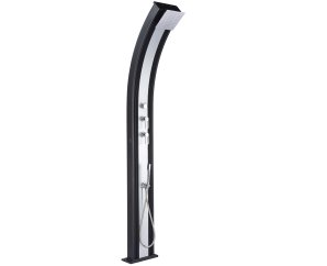 Douche solaire hybride pour piscine Dada Curve 40 L Alu brossé et anthracite