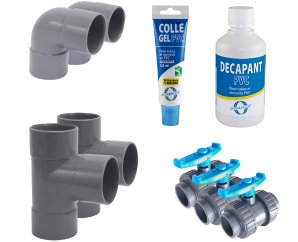 Kit By-Pass raccordement pompe à chaleur pour piscine Ø50 mm 