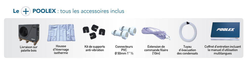 Pompe à Chaleur connectée Silverline Fi 200 Poolex - pour Piscines 80-110 m3