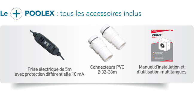 Pompe à chaleur pour piscine connectée Mag 3 Kw réversible - Pour piscine de 21 m3 max