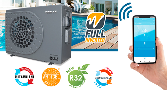 Pompe à chaleur réversible Poolex Jetline Full Inverter 155 - Piscine de 65 à 80 m3