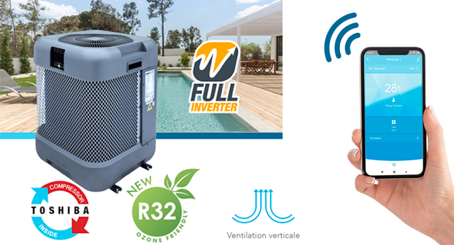Pompe à chaleur Full Inverter Poolex Q-line 5 kW - Pour piscine de 20 à 35 m3