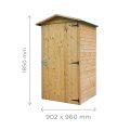 Armoire de jardin en bois TRADITIONAL | 90 x 96 cm | Bois autoclave | 12 mm d'épaisseur