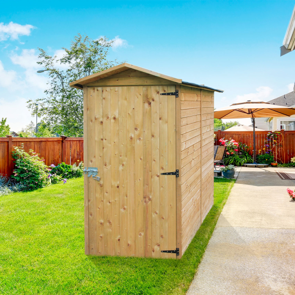 Armoire de jardin en bois TRADITIONAL | 90 x 183 cm | Bois autoclave | 12 mm d'épaisseur