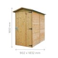 Armoire de jardin en bois TRADITIONAL | 90 x 183 cm | Bois autoclave | 12 mm d'épaisseur