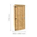 Armoire de jardin en bois MODERN | 90 x 96 cm | Bois autoclave | 12 mm d'épaisseur
