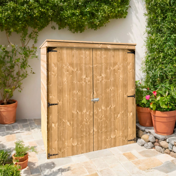 Armoire de jardin en bois MODERN | 90 x 183 cm | Bois autoclave | 12 mm d'épaisseur