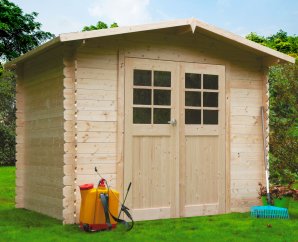 Abri de jardin en bois DRESDEN | 248 x 198 cm | Bois brut | 19 mm d'épaisseur