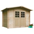Abri de jardin en bois DRESDEN | 248 x 198 cm | Bois brut | 19 mm d'épaisseur