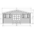 Abri de jardin en bois CEVINS | 568 x 388 cm | Bois autoclave | 40 mm d'épaisseur