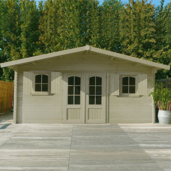 Abri de jardin en bois ROGNAIX | 568 x 508 cm | Bois autoclave | 40 mm d'épaisseur