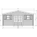 Abri de jardin en bois ROGNAIX | 568 x 508 cm | Bois autoclave | 40 mm d'épaisseur