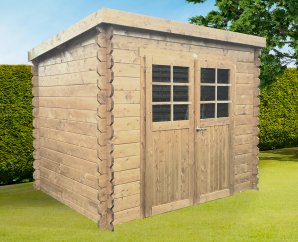 Abri de jardin en bois JENA | 298 x 248 cm | Bois brut | 19 mm d'épaisseur