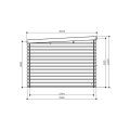 Abri de jardin en bois ROHAN | 298 x 298 + Auvent 364cm | Bois brut ou autoclave | 28 mm d'épaisseur