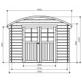 Abri de jardin en bois DAINVILLE 1 | 298 x 238 cm | Bois brut ou autoclave | 28 mm d'épaisseur
