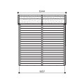 Abri de jardin en bois double porte | 212 x 185 cm | Bois autoclave | 12 mm d'épaisseur