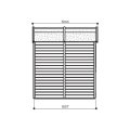 Abri de jardin en bois double porte | 265 x 185 cm | Bois autoclave | 12 mm d'épaisseur
