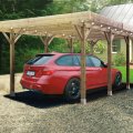 Carport en bois toit plat modulable | 406 x 506 cm + extension possible | Bois autoclave