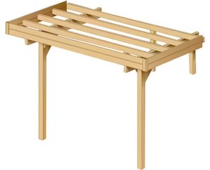 Extension de 2 m pour carport en bois modulable SOLID
