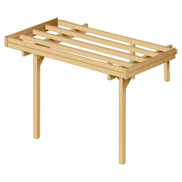 Extension de 2 m pour carport en bois modulable SOLID