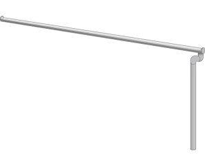 Kit gouttière en pvc gris pour carport modulable Solid