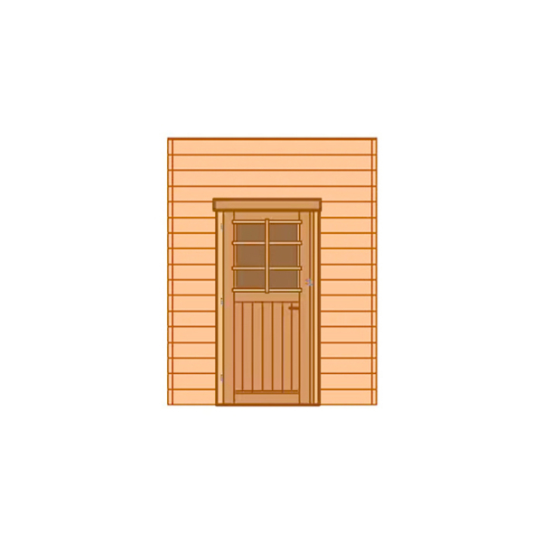 Paroi latérale (côté) avec porte simple 180x230 cm pour carport Solid