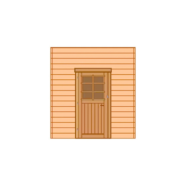 Paroi avant (face) porte simple pour caport en bois Solid