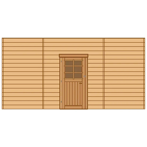 Paroi avant (face) pour caport en bois modulable 6064mm Solid
