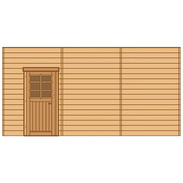 Paroi avant (face) pour caport en bois modulable 6064mm Solid