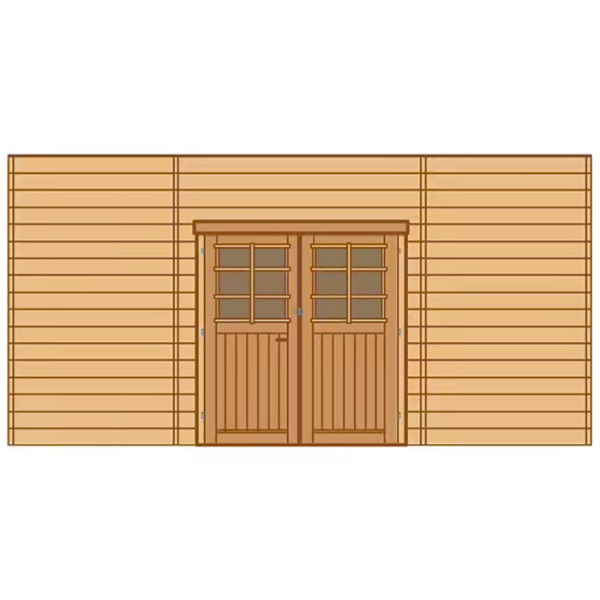 Paroi avant (face) pour caport en bois modulable 6064mm Solid