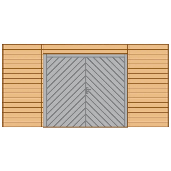 Paroi avant (face) pour caport en bois modulable 6064mm Solid