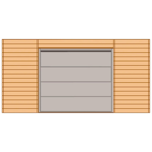 Paroi avant (face) pour caport en bois modulable 6064mm Solid