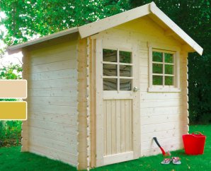 Abri de jardin en bois LAVAL | 238 x 198 cm | Bois brut ou autoclave | 28 mm d'épaisseur