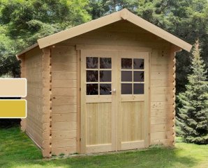 Abri de jardin en bois NIMES | 238 x 238 cm | Bois brut ou autoclave | 28 mm d'épaisseur