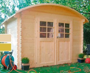 Abri de jardin en bois DAINVILLE 1 | 298 x 238 cm | Bois brut ou autoclave | 28 mm d'épaisseur