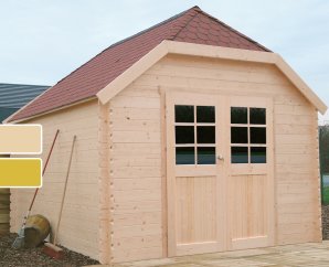 Abri de jardin en bois LIMERICK | 298 x 388 cm | Bois brut ou autoclave | 28 mm d'épaisseur