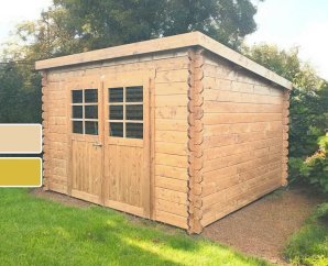 Abri de jardin en bois BREST | 298 x 298 cm | Bois brut ou autoclave | 28 mm d'épaisseur