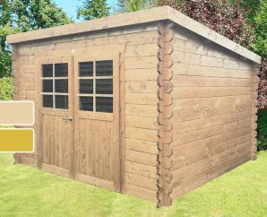 Abri de jardin en bois RIOM | 298 x 238 cm | Bois brut ou autoclave | 28 mm d'épaisseur