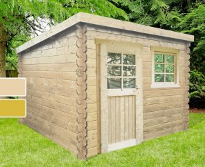 Abri de jardin en bois NEVERS | 238 x 238 cm | Bois brut ou autoclave | 28 mm d'épaisseur