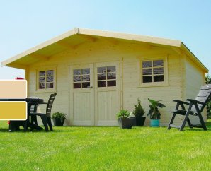 Abri de jardin en bois ZURICH | 508 x 388 cm | Bois brut ou autoclave | 28 mm d'épaisseur