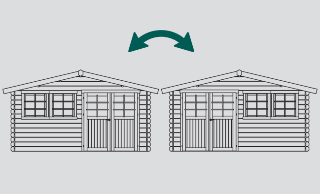 Abri de jardin en bois NIORT | 418 x 298 cm | Bois brut ou autoclave | 28 mm d'épaisseur