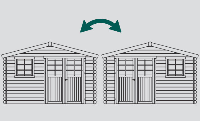 Abri de jardin en bois SALZBURG | 388 x 298 cm | Bois brut | 34 mm d'épaisseur