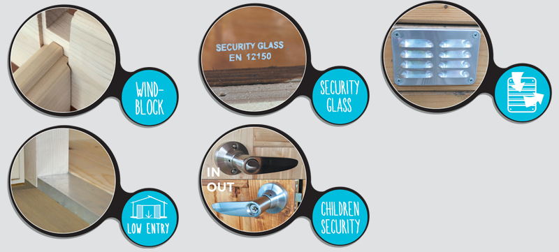 Abri de jardin en bois ROGNAIX | 568 x 508 cm | Bois autoclave | 40 mm d'épaisseur