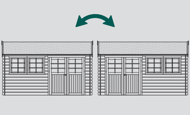 Abri de jardin en bois LUNEL | 418 x 298 cm | Bois brut | 28 mm d'épaisseur