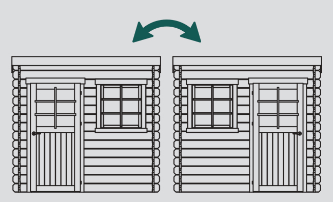 Abri de jardin en bois NEVERS | 238 x 238 cm | Bois brut ou autoclave | 28 mm d'épaisseur