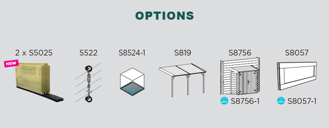 Abri de jardin en bois VIBORG | 418 x 328 cm | Bois brut ou autoclave | 40 mm d'épaisseur