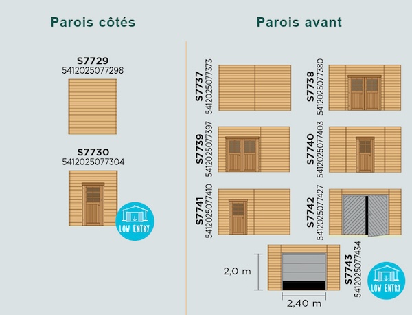Carport en bois toit plat modulable | 506 x 506 cm + extension possible | Bois autoclave